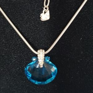 Blue Swarovski crystal necklace